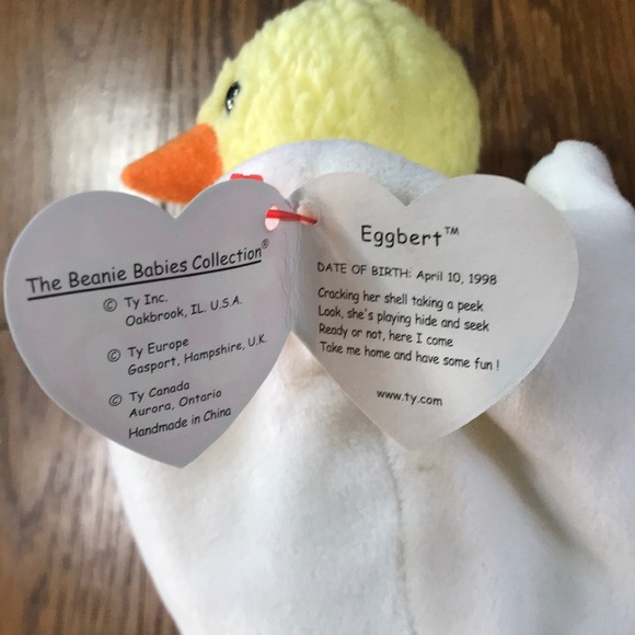 TY🐣BEANIE BABY🐣EGGBERT🐣CHICK🐣EASTER🐣 - Picture 5 of 5